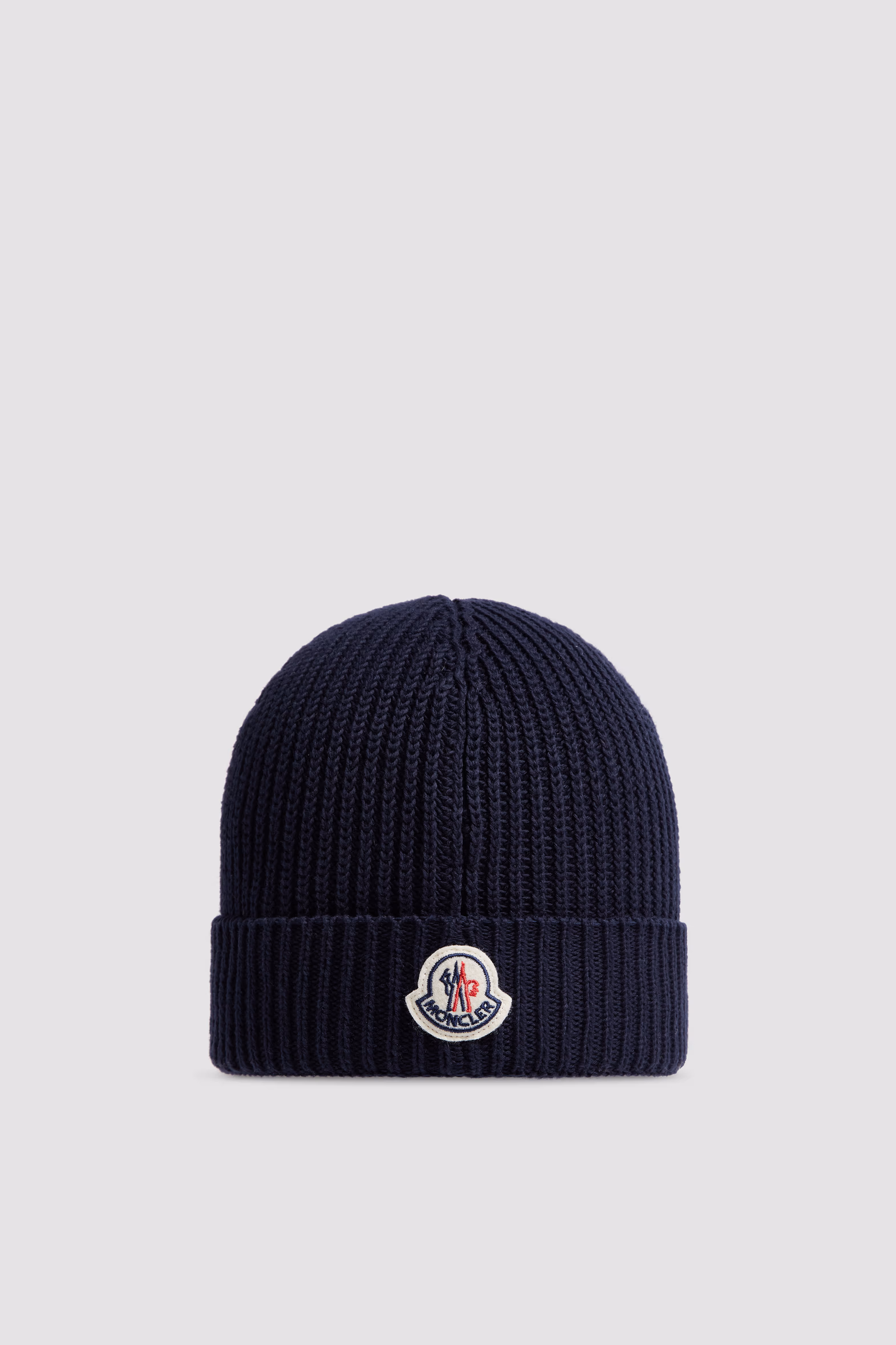 Gorro de algodón con monograma bordado Hombre Azul marino Moncler 4